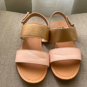 ZOE & ZAC Girl’s Slingback Rose Gold & Baby Pink Two Tone Sandals -Size 13